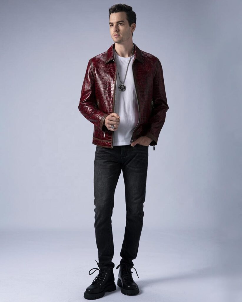 Men's Leather Jacket (HS-408 SL)